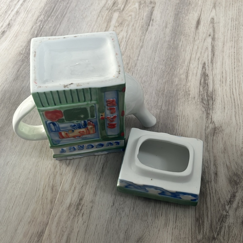 Twinings Porcelain Luggage Travel Agency Tea Bag Canister Collectible Teapot - Picture 5 of 5